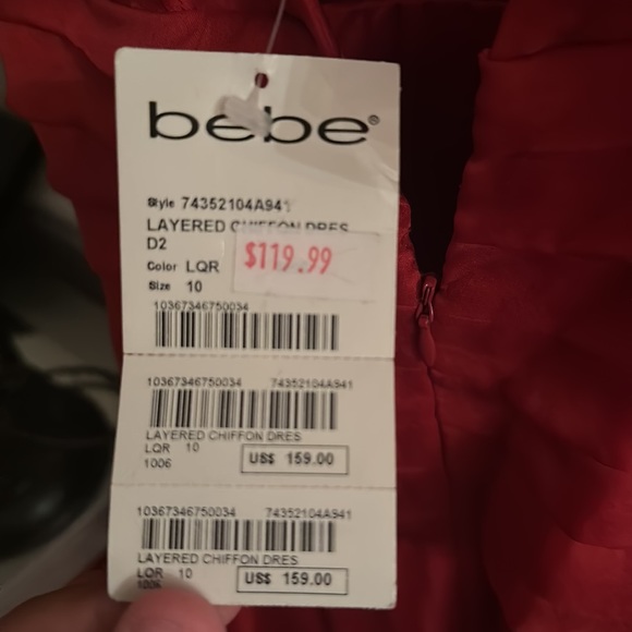 Bebe layered chiffon dress - Picture 3 of 3